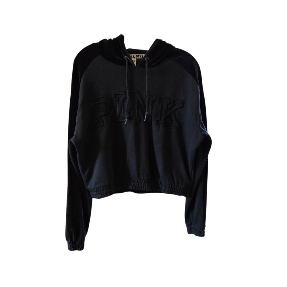 Victoria's Secret Black Hoodie with‎ Pink Logo